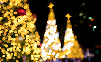 Blurred image of Christmas Lights